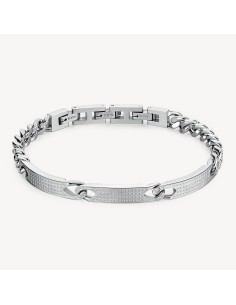 Bracciale semirigido Uomo BROSWAY Bullet catena grumetta in acciaio...