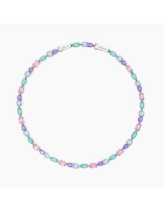 Girocollo MABINA Santorini 553717 argento 925 fusion stone multicol...