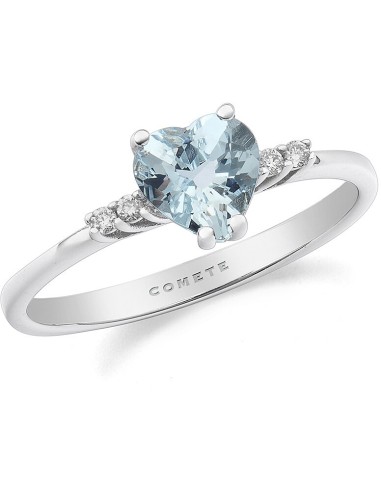 Acquista Anello COMETE GIOIELLI in oro 18Kt con Aquamarina e Diaman...
