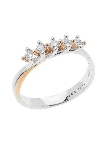 Acquista Anello COMETE GIOIELLI in oro bicolore 18kt bianco e rosa ...