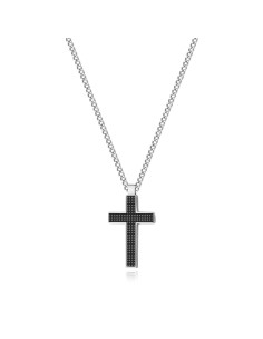 Collana Uomo S'AGAPO' PROUD SPD07 in acciaio 316L con croce smalto ...