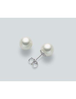 Orecchini MILUNA in oro bianco 18kt e perle Akoya PAA758BM