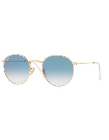 Occhiali sole Ray Ban Round Metal RB3447N 001/3F 50 Arista Crystal White Blue