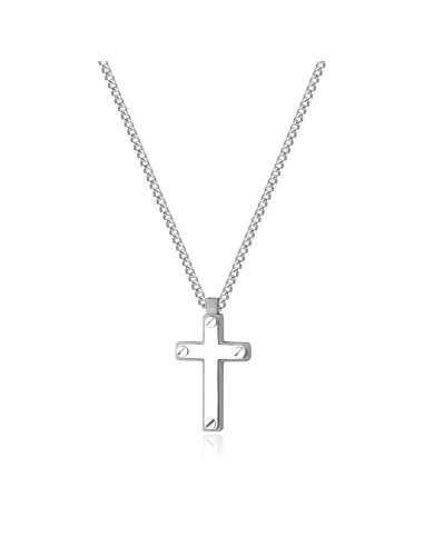 Collana Uomo S'AGAPO' PROUD SPD08 in acciaio 316L con croce only 29...