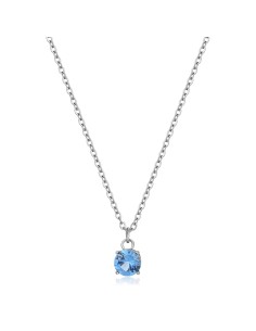 Collana S'AGAPO DAZZLY in acciaio 316L pendente con cristallo light...