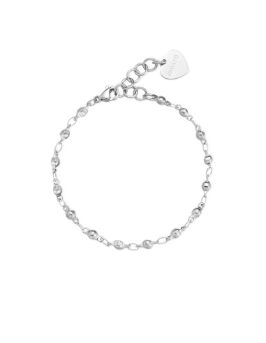 Bracciale S'AGAPO CHUNKY in acciaio 316L catena a pallini SHK92 onl...