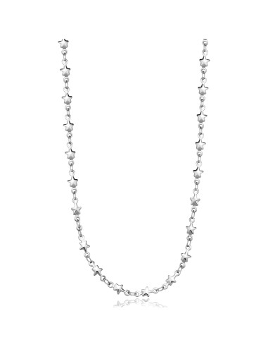 Collana girocollo S'AGAPO CHUNKY in acciaio 316L catena a stelle SH...