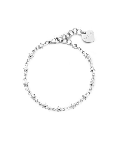 Bracciale S'AGAPO CHUNKY in acciaio 316L catena a stelle SHK94 only...