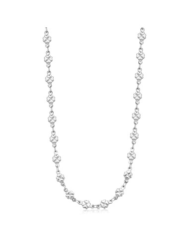 Collana girocollo S'AGAPO CHUNKY in acciaio 316L catena a quadrifog...