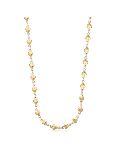 Collana girocollo S'AGAPO CHUNKY in acciaio 316L dorato catena a cu...