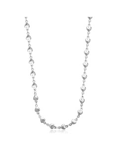 Collana girocollo S'AGAPO CHUNKY in acciaio 316L catena a cuori SHK...