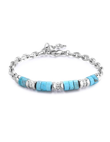 Bracciale Uomo S'AGAPO' RIOT SRT31 in acciaio 316L e turchese only ...