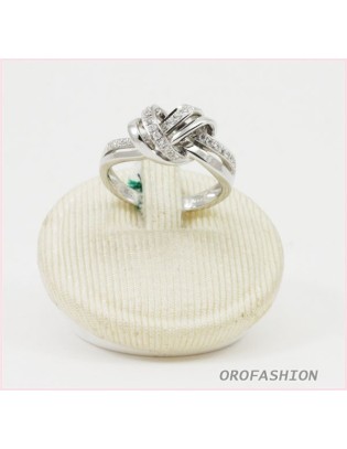 Anello oro bianco 18kt con diamanti - F2511175