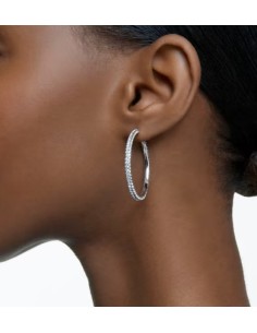 SWAROVSKI STONE:ORECCHINO A BUCO HOOP HOOP CRY/RHS only 129,00 € on... 2