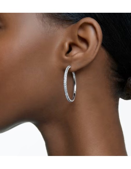 SWAROVSKI STONE:ORECCHINO A BUCO HOOP HOOP CRY/RHS only 129,00 € on...