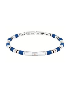 Bracciale MASERATI Uomo in acciaio e pietra di colore blu JM334AVD4...
