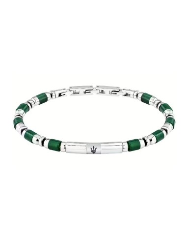 Bracciale MASERATI Uomo in acciaio e pietra verde JM334AVD48  a sol...