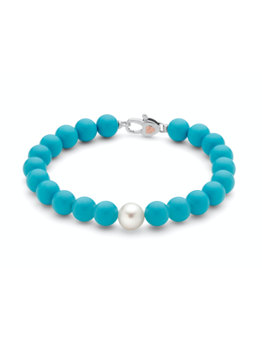 Acquista Bracciale MILUNA Terra e mare PBR1794V con turchese in arg...
