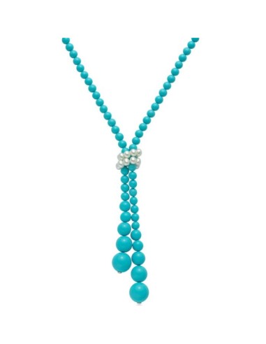 Acquista Collana lunga MILUNA Terra e Mare CLD3656 con turchese in ...