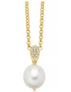 Collana MILUNA Giochi di Perle PCL6537G pendente perla e topazi in ...