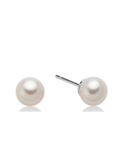 Orecchini MILUNA PPN758BMV3 con perla 7,5/8 mm in oro bianco 18Kt o...