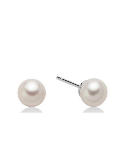 Orecchini MILUNA PPN758BMV3 con perla 7,5/8 mm in oro bianco 18Kt o...
