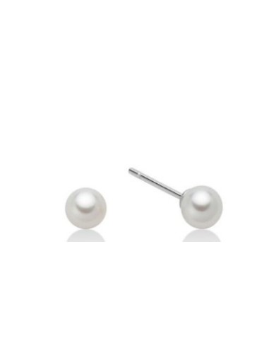 Orecchini MILUNA PPN455BMV3 con perla 4,5/5 mm in oro bianco 18Kt o...