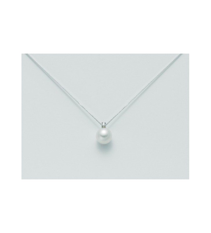 Collana MILUNA oro bianco con perla e diamanti - PCL3931VX