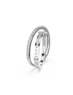 SWAROVSKI HYPERBOLA:ANELLO 2 ROW WHITE/RHS 58 only 139,00 € on OroF...