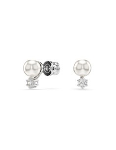 SWAROVSKI MATRIX:ORECCHINO A BUCO STUDS WHITE/RHS  a solo 79,00 € s...
