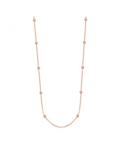 Collana corta ROSATO in argento 925 rosato con palline RZC055 perso...