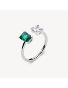 Anello BROSWAY FANCY in argento 925 e cubic zirconia emerald FLG09C...