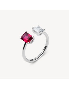 Anello BROSWAY FANCY in argento 925 e cubic zirconia ruby FPR10C Mi...