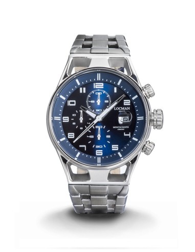 Orologio LOCMAN Montecristo Crono Titanio 0542A02S-00BLWHB0 Blue co...