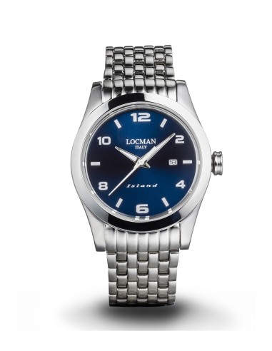 Orologio LOCMAN Island 0613A02S-00BLWHB0 Blue con cinturino in acci...