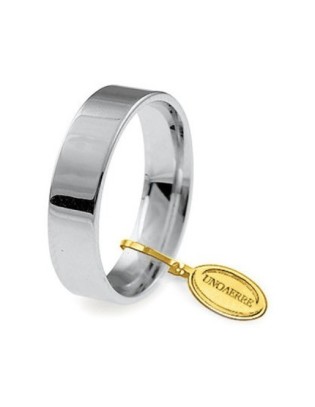 Fede UNOAERRE Fedi Cerchi di Luce 5 mm in oro bianco