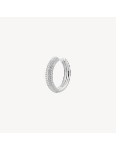 Orecchino medio a cerchio BROSWAY FANCY in argento 925 e cubic zirc...