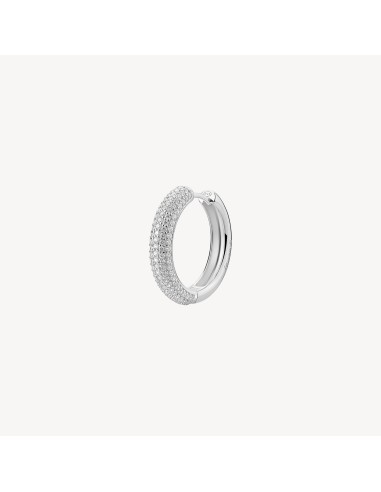 Orecchino medio a cerchio BROSWAY FANCY in argento 925 e cubic zirc...