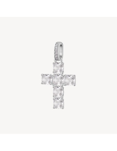 Charm BROSWAY FANCY in argento 925 e cubic zirconia a forma di croc...