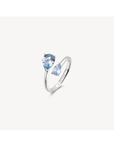 Anello BROSWAY FANCY in argento 925 e cubic zirconia light sapphire...