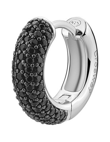 Orecchino piccolo a cerchio BROSWAY FANCY in argento 925 e cubic zi...