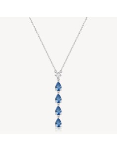 Collana BROSWAY FANCY in argento 925 e cubic zirconia bianchi e sap...