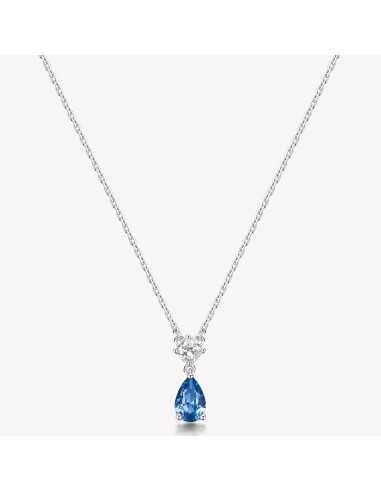 Collana BROSWAY FANCY in argento 925 e cubic zirconia bianchi e sap...