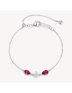 Bracciale BROSWAY FANCY in argento 925 e cubic zirconia ruby e bian...