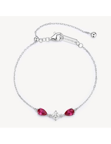 Bracciale BROSWAY FANCY in argento 925 e cubic zirconia ruby e bian...