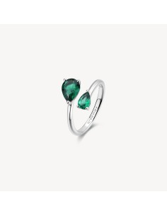 Anello BROSWAY FANCY in argento 925 e cubic zirconia emerald FLG114...