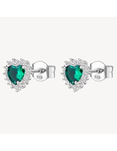 Orecchini BROSWAY FANCY in argento 925 e cubic zirconia emerald e b...