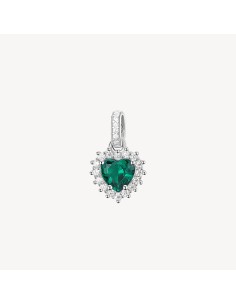 Charm BROSWAY FANCY in argento 925 e cubic zirconia emerald e bianc...