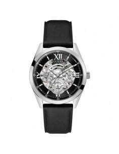 Orologio Uomo GUESS Tailor GW0389G1 Silver con cinturino in pelle n...