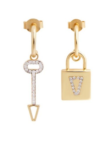 Saldi Orecchini VALENTINA FERRAGNI Lock Earrings Gold DVF-OR-PE14  ...